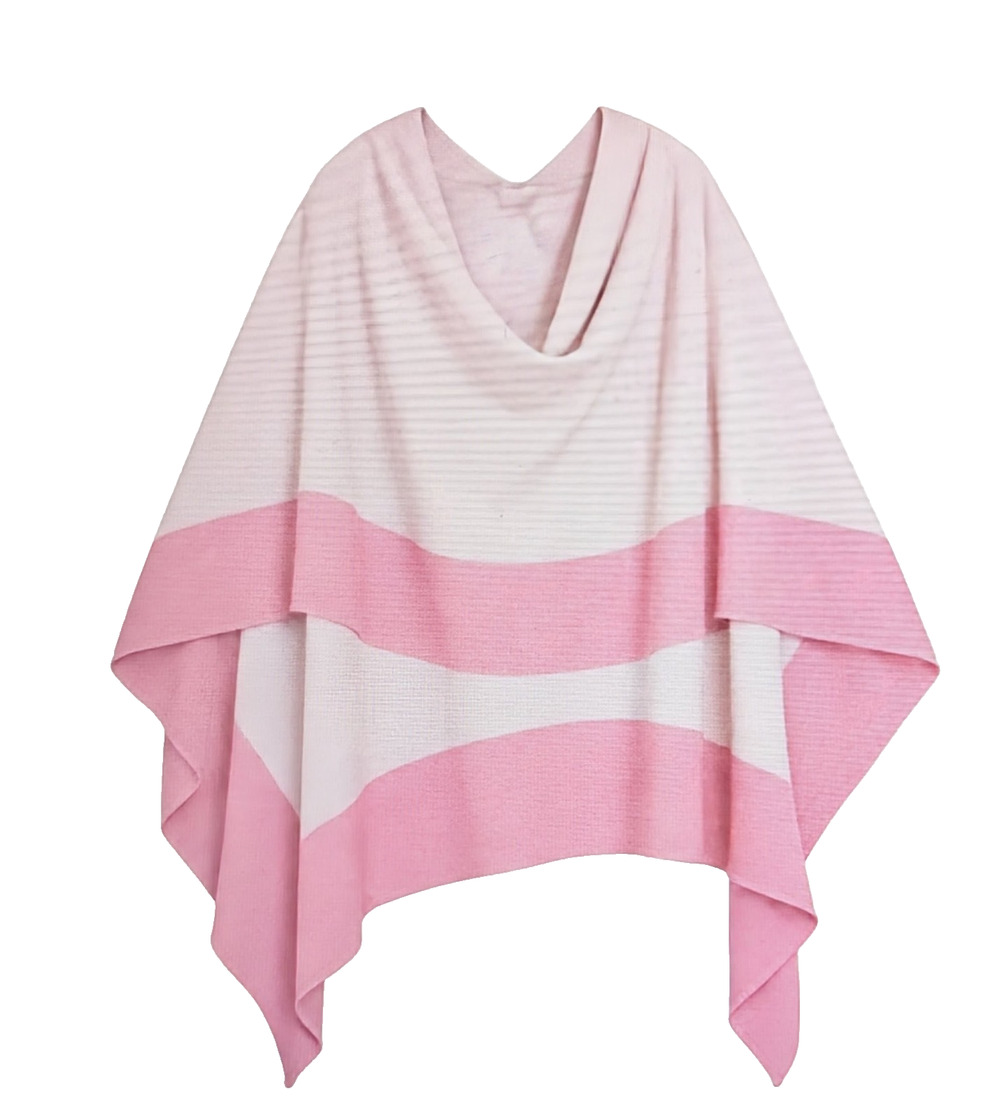 Claudia Nichole Silk Cashmere Dress Topper Knit Poncho Wrap